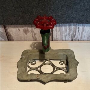 Vintage Industrial Valve Handle Stand